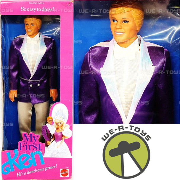 Barbie My First Ken Doll He's a Handsome Prince 1989 Mattel #9940 NEW