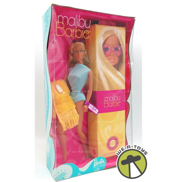 Malibu Barbie Doll 1971 Reproduction & Keepsake Box Blonde 2001 Mattel #56061