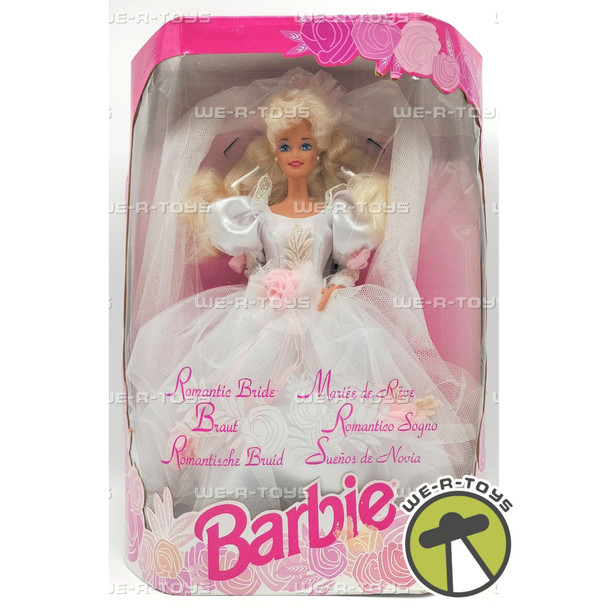 Romantic Bride Barbie Doll In Wedding Gown Blonde 1992 Mattel #1861