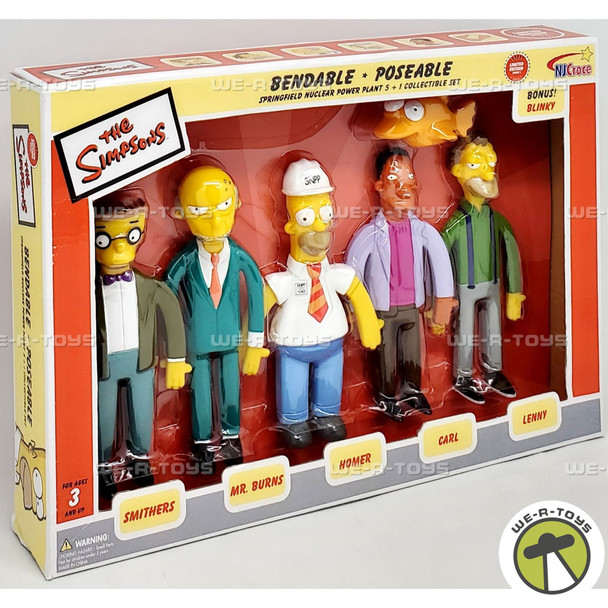 The Simpsons Bendable Poseable Springfield Nuclear Power Plant Figures NEW