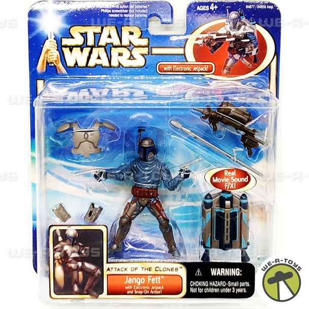 Star Wars Episode II Attack of the Clones Jango Fett Deluxe Action Figure NEW