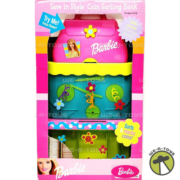 Barbie Save in Style Coin Sorting Bank 2001 Mattel #43900 NEW