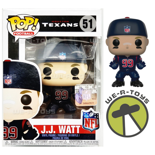 NFL Houston Texans J.J. Watt Color Rush Vinyl Figure Football Funko Pop! #51 NEW