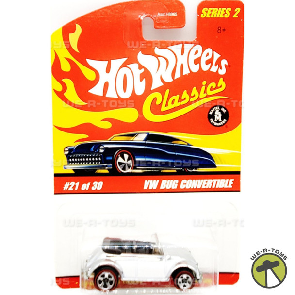 Hot Wheels Classic Series 2 VW Bug Convertible White 2005 Mattel J2777 NEW