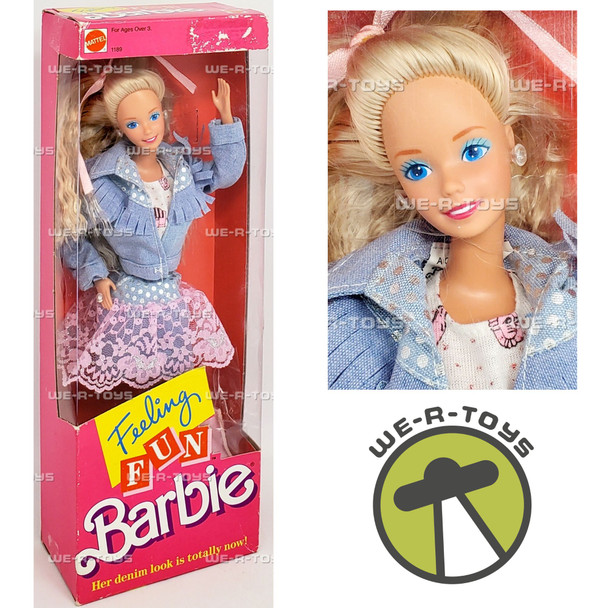 Barbie Feeling Fun Doll Denim Look 1988 Mattel #1189