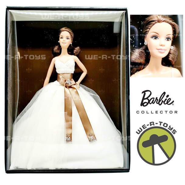 Monique Lhuillier Bride Barbie Doll Brunette Gold Label 2006 Mattel J0960