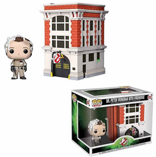 Funko Pop! Town Ghostbusters #03 Dr. Peter Venkman with Firehouse
