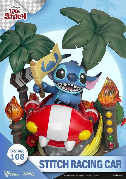 Beast Kingdom Lilo & Stitch: Stitch Racing Car 6-Inch Statue