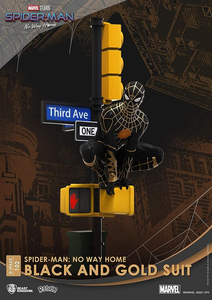 Spider-Man: No Way Home: Black & Gold Stage Diorama Statue Beast Kingdom