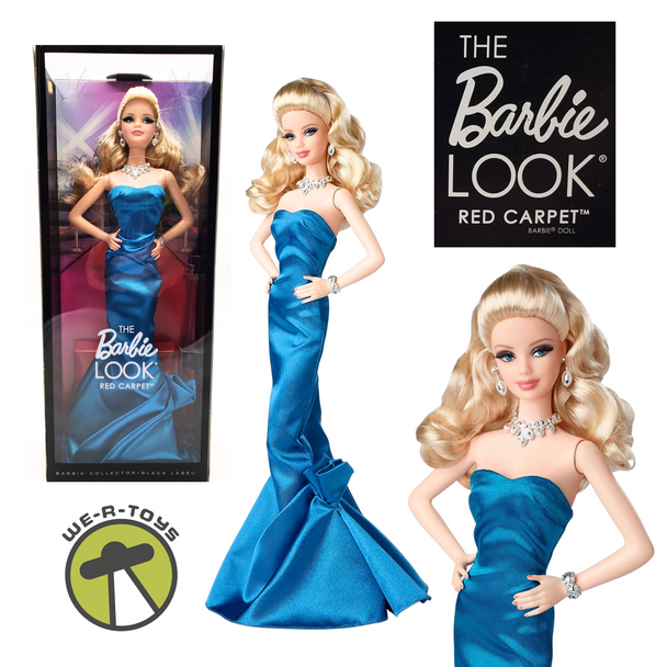 Barbie Collector The Look Red Carpet Blue Gown Doll Black Label Mattel BJV54