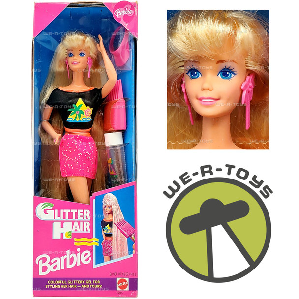 Glitter Hair Barbie Doll Blonde Hair 1993 Mattel 10965