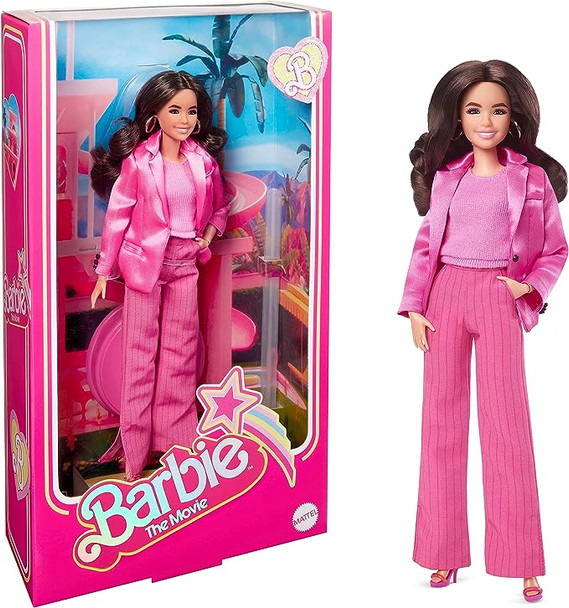 Barbie The Movie Doll, Gloria Wearing Three-Piece Pink Power Pantsuit