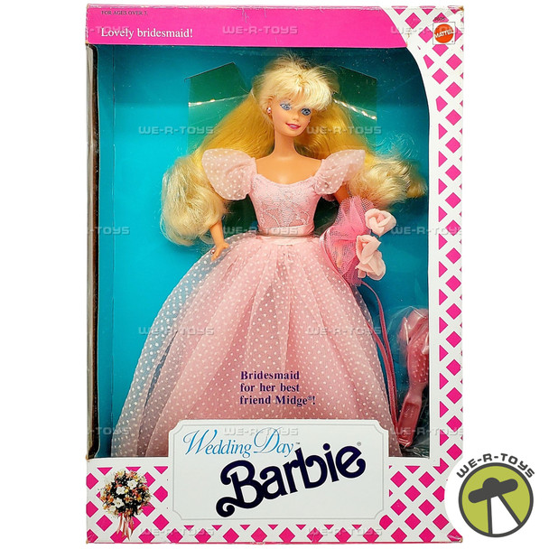 Barbie Wedding Day Doll Lovely Bridesmaid 1990 Mattel 9608