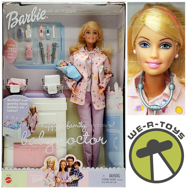 Barbie Happy Family Baby Doctor Doll Set 2002 Mattel 56726