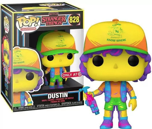 Stranger Things Funko pop! Television Stranger Things #828 Dustin Black Light Vinyl Figure