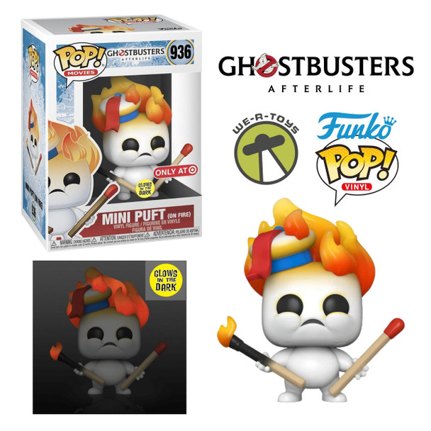 Ghostbusters Funko Pop! Movies 936 Ghostbusters Afterlife Mini Puft (on Fire) GITD Vinyl 2021
