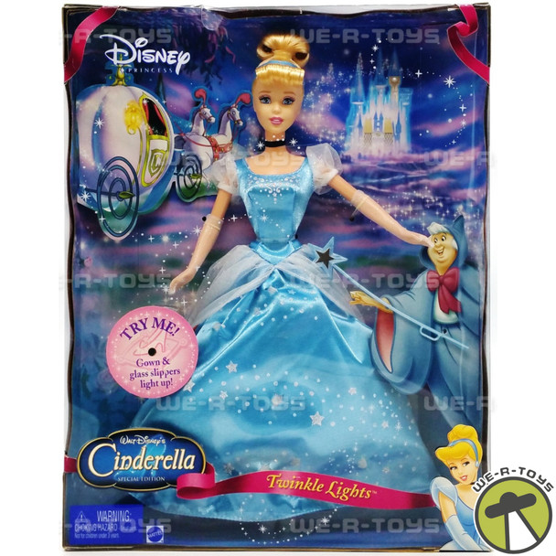 Disney Princess Twinkle Lights Cinderella Doll 2004 Mattel No. G7983 NEW