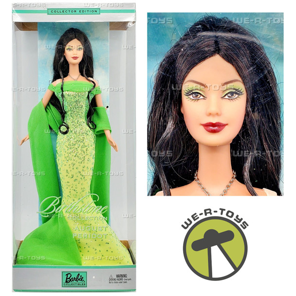 Barbie Birthstone Collection August Peridot Brunette Doll 2002 Mattel B3416