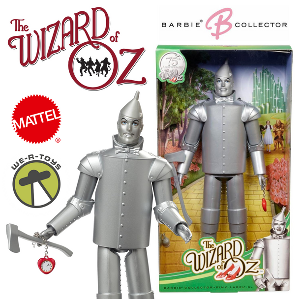 Barbie Collector The Wizard of Oz Tin Man Doll Pink Label 2013 Mattel BCP78 We R Toys