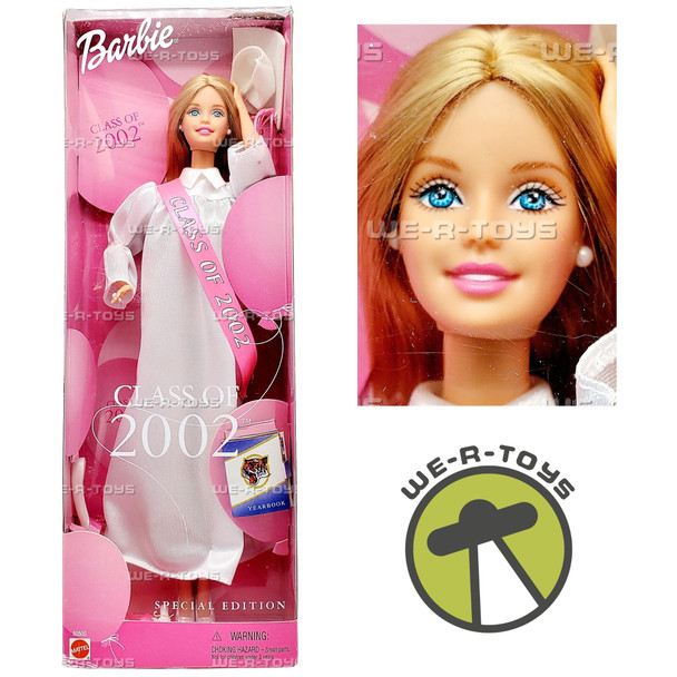 Class of 2002 Barbie Special Edition White Gown Doll 2001 Mattel 50500