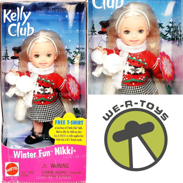 Barbie Kelly Club Winter Fun Nikki Doll 2000 Mattel #28386 NEW