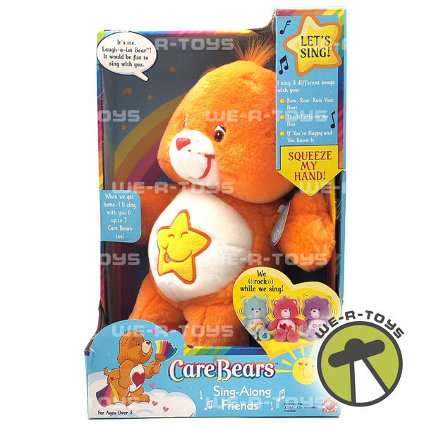 Care Bears Sing Along Friends Laugh-A-Lot Bear 2003 Play Along #31840 NRFB