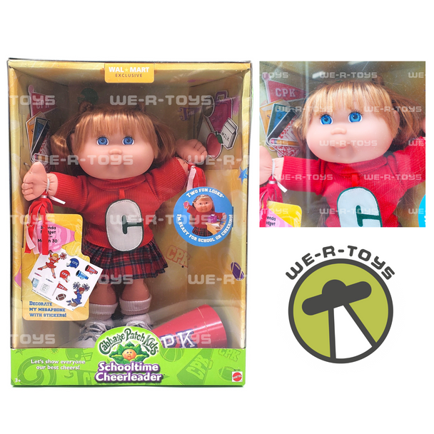 Cabbage Patch Kids Schooltime Cheerleader Brenda Doll 2001 Mattel #50162 NRFB