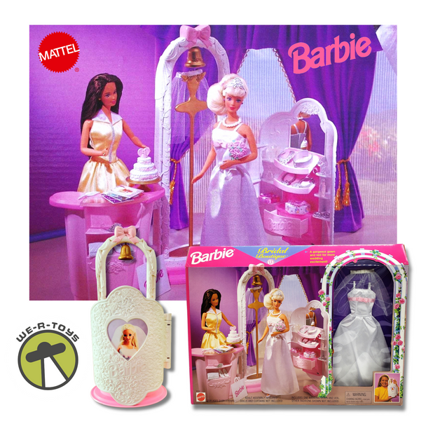 Barbie Bridal Boutique Play Set with Wedding Dress 1998 Mattel Arcotoys 67792