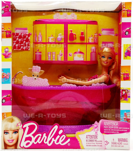 Barbie Bath Tub And Doll Playset 2010 Mattel V9438