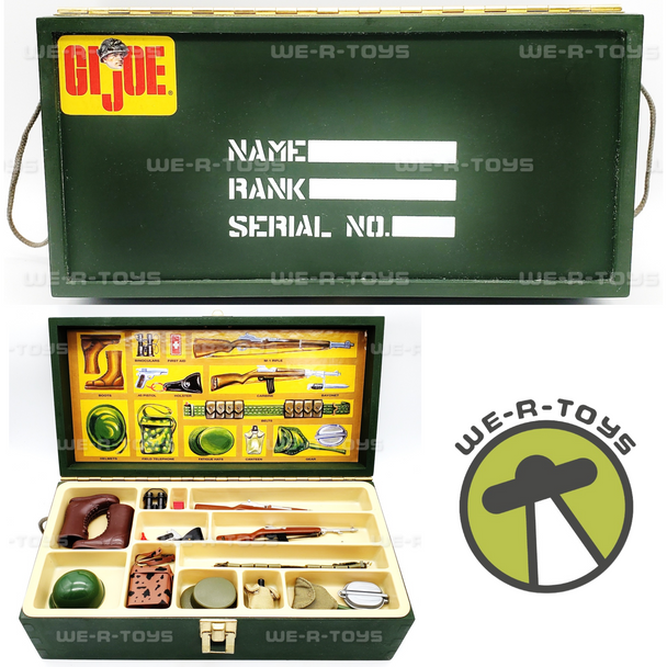 G.I. Joe 40th Anniversary Wooden Footlocker W/ Accessories 2003 Hasbro USED