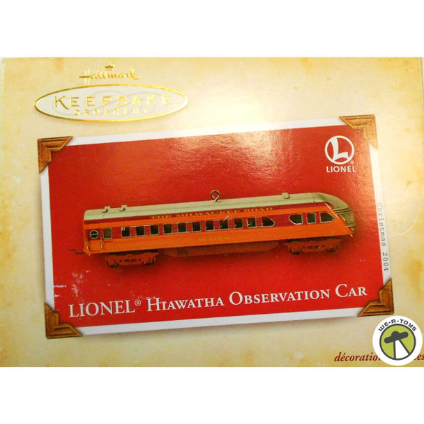 Hallmark Keepsake Lionel Hiawatha Observation Car Ornament 2004