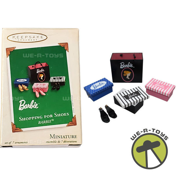 Hallmark Keepsake Ornament Barbie 2003 Shoe Shopping 7 pc Set QXM4949