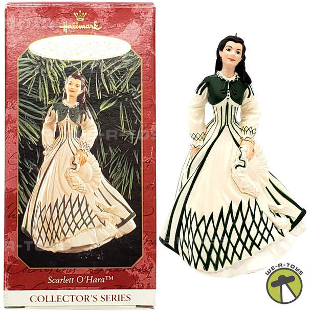 Hallmark Keepsake Ornament Scarlett O'Hara Ornament 1999 Green and White