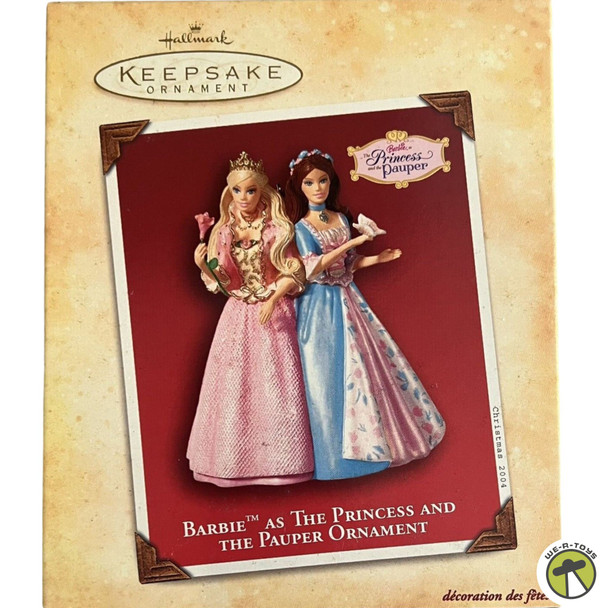 Hallmark Barbie as The Princess and The Pauper Ornament