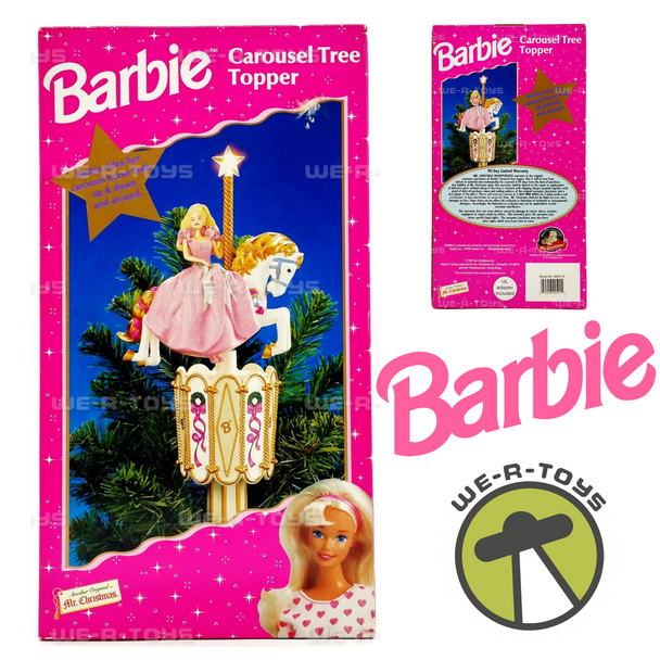 Barbie Carousel Christmas Tree Topper 1997 Mr. Christmas Inc. 49501 We R Toys