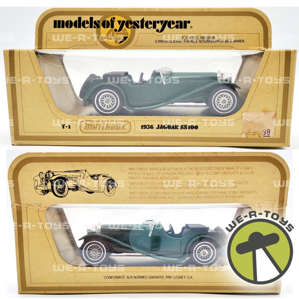 Matchbox Models of Yesteryear 1936 Jaguar SS100 1:38 Scale 1978 Matchbox NEW
