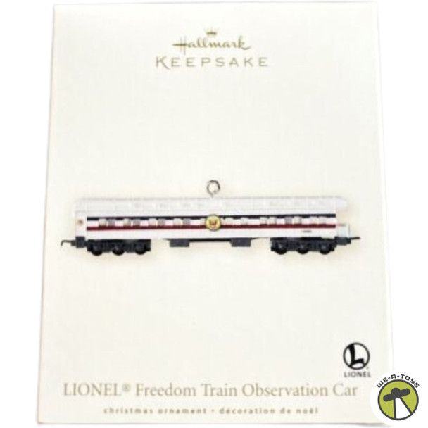 Hallmark Keepsake Lionel Freedom Train Observation Car Ornament