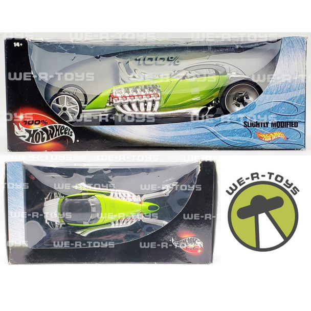 Hot Wheels 100% 1:18 Scale Slightly Modified Lime Green #54577 Mattel 2000 NRFB