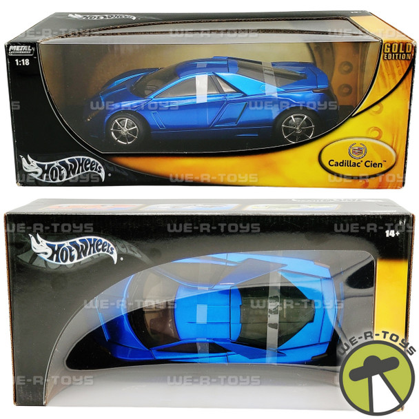 Hot Wheels Metal Collection Metallic Blue Cadillac Cien Vehicle Mattel 2002 NRFB