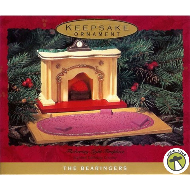 Hallmark 1993 Flickering Light Fireplace Tabletop Display The Baeringers