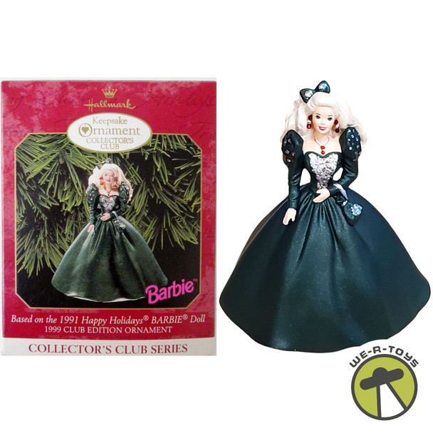 1991 Happy Holidays Barbie 1999 Club Edition Hallmark Keepsake Ornament