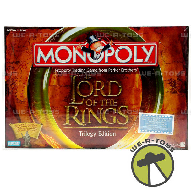 Monopoly The Lord of The Rings Trilogy Edition 2003 Parker Brothers 41603