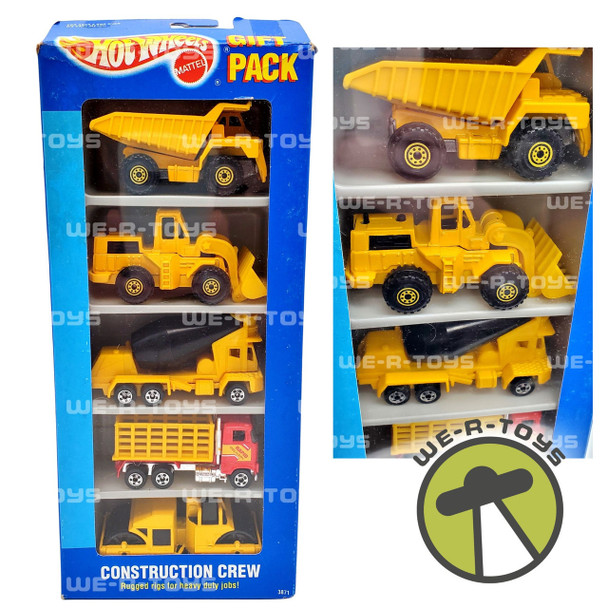 Hot Wheels Gift Pack Construction Crew Set of 5 Cars #3871 Mattel 1994 NRFB