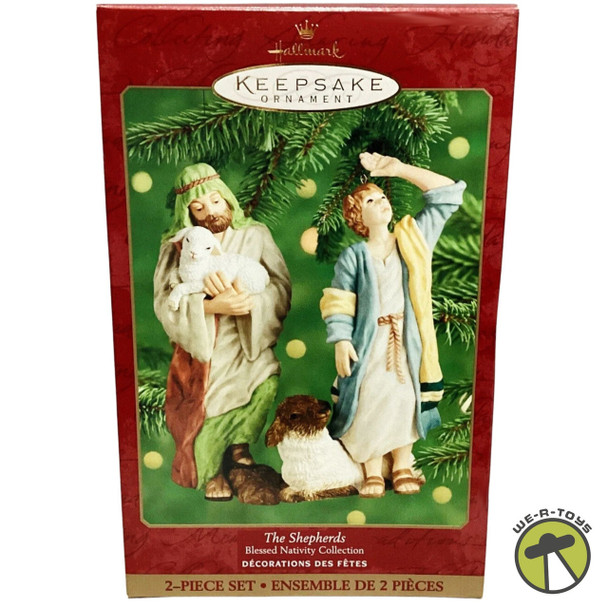 Hallmark Keepsake The Shepherds 2 Ornaments Blessed Nativity Collection