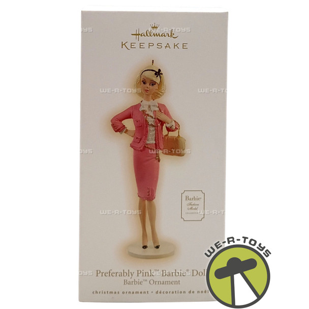 Preferably Pink Barbie Doll Barbie 2009 Hallmark Keepsake Ornament Mattel 2008
