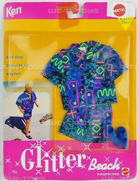 Barbie Ken Glitter Beach Fashions 1992 Mattel 3730 Easy to Dress NRRP