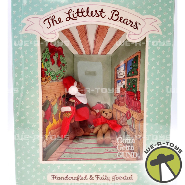 Gund The Littlest Bears Handmade Santa Claus and Elf Set 1994 NRFB