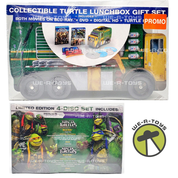 Ninja Turtles Collectible Turtle Lunchbox Gift DVD & Bluray Promotional Set NEW