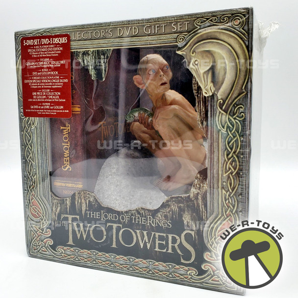 The Lord of the Rings The Two Towers Collectible 5 DVD Set & Gollum Statue NEW