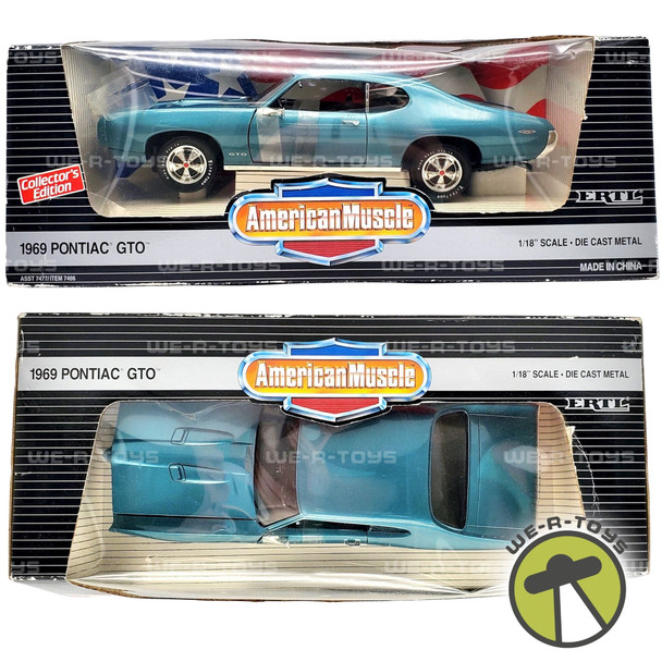 American Muscle 1969 Pontiac GTO 1/18 Scale Die Cast Vehicle ERTL 1992 NRFB